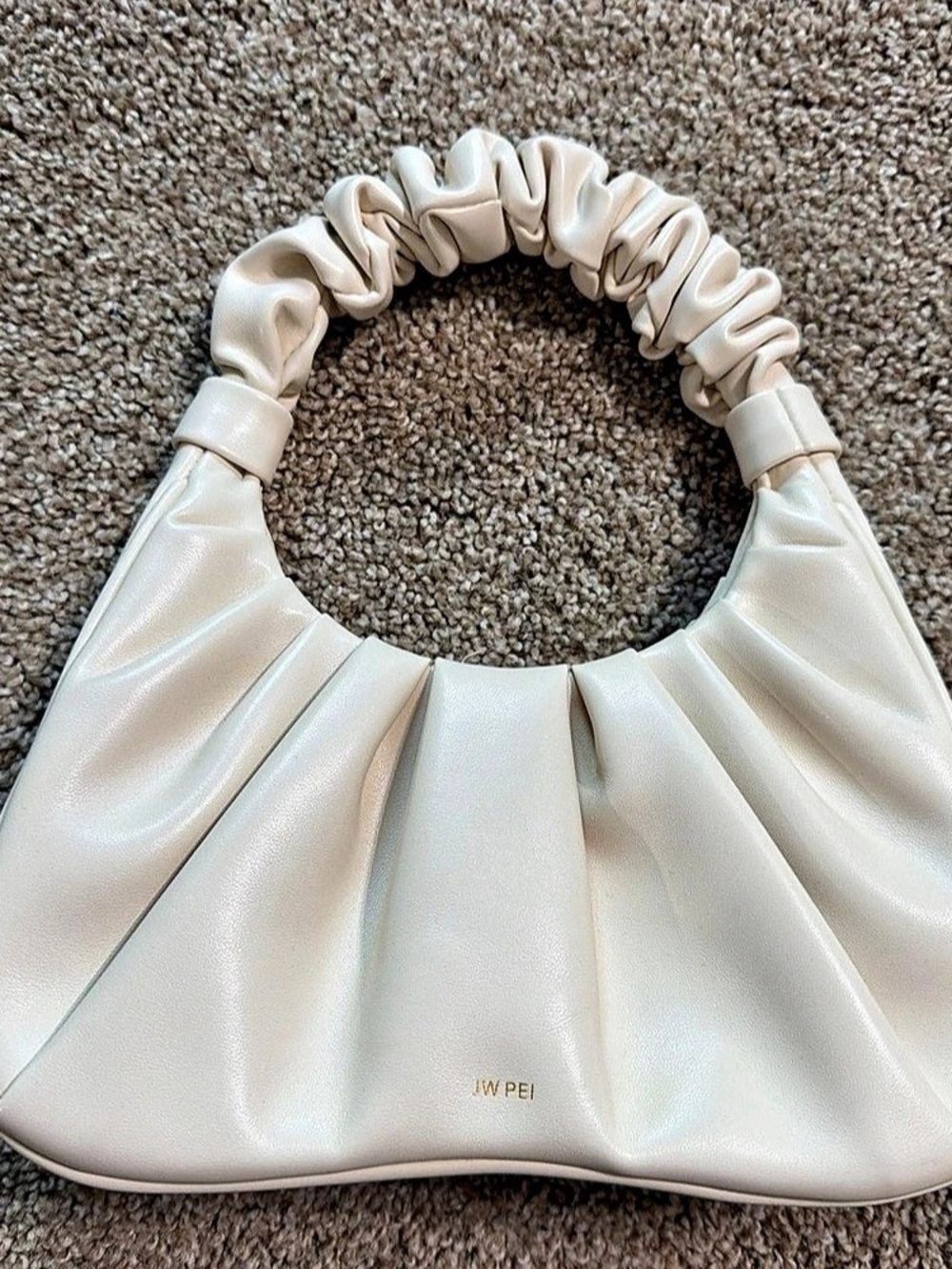 JW PEI Gabbi Bag Ruched Shoulder Bag in White